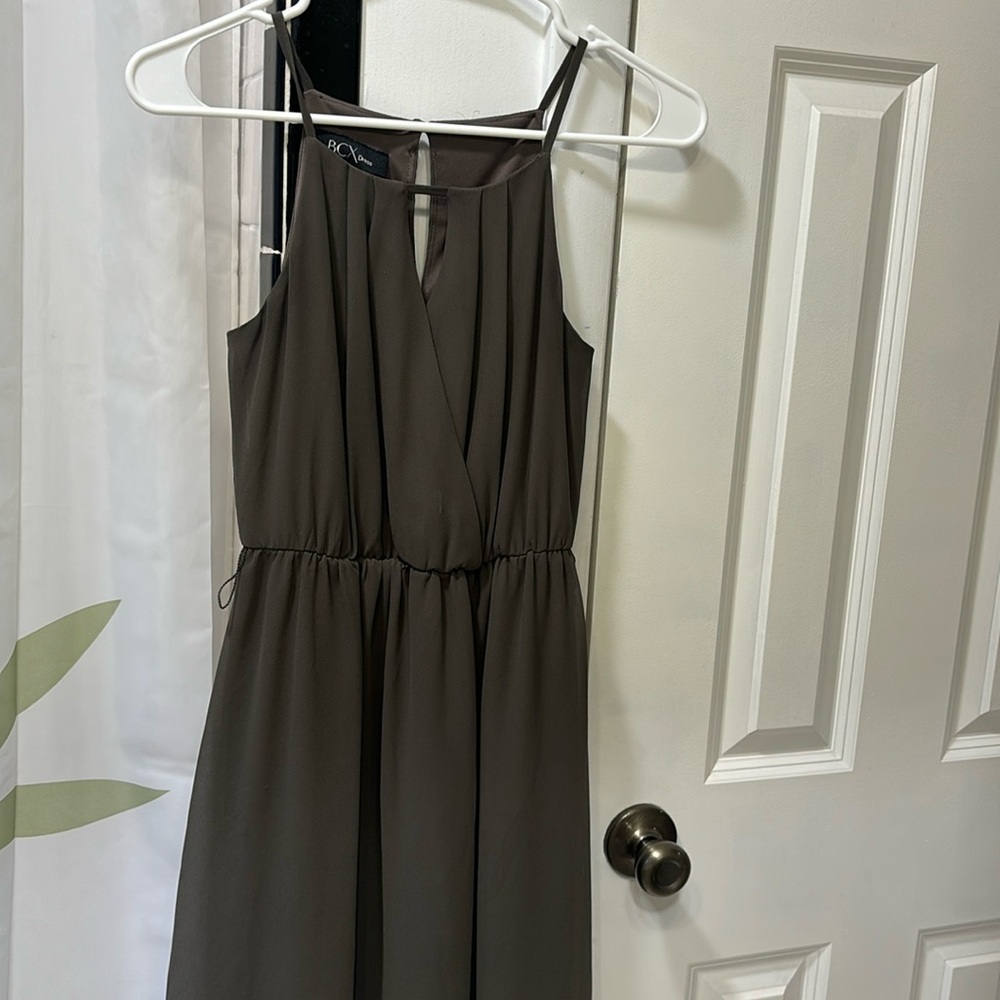 Olive green halter dress